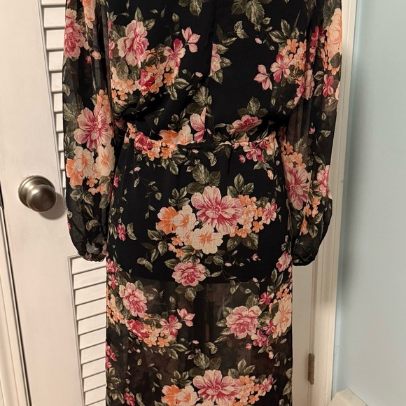 American Eagle Black Floral Duster. Size M. - Picture 3 of 6